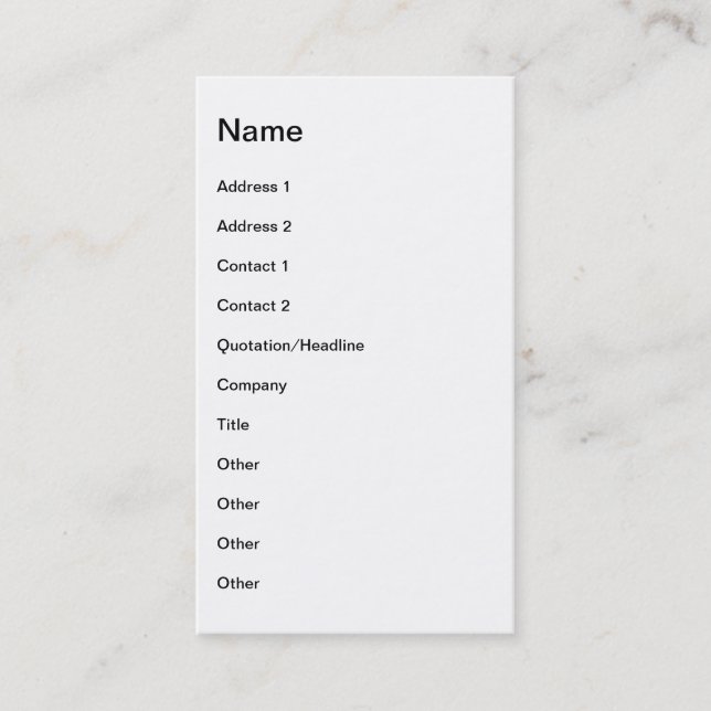 Tarjeta De Visita Mona Lisa (Anverso)