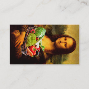Tarjeta De Visita Mona Lisa ama a las verduras