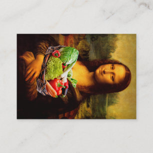 Tarjeta De Visita Mona Lisa ama a las verduras
