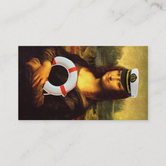 Tarjeta De Visita Mona Lisa ama los barcos (Anverso)