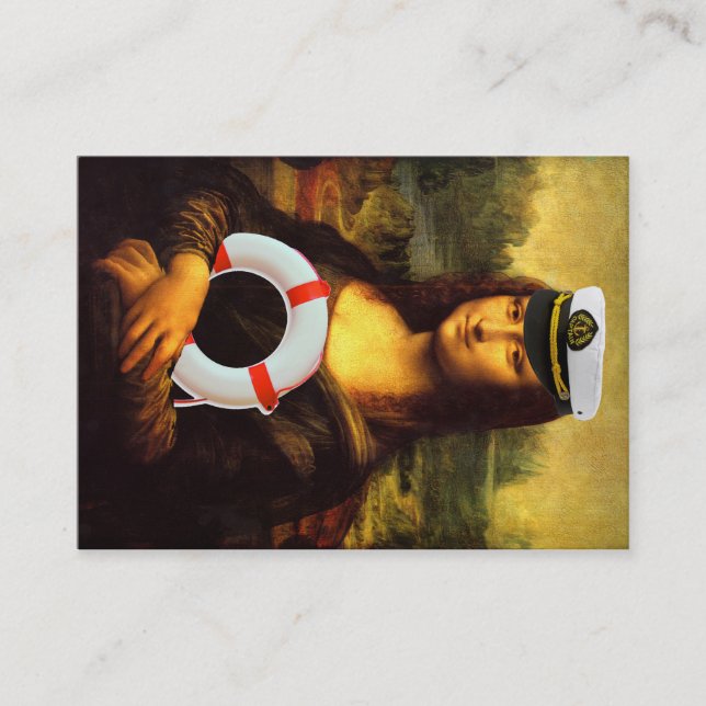 Tarjeta De Visita Mona Lisa ama los barcos (Anverso)