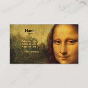 Tarjeta De Visita Mona Lisa de Leonardo da Vinci