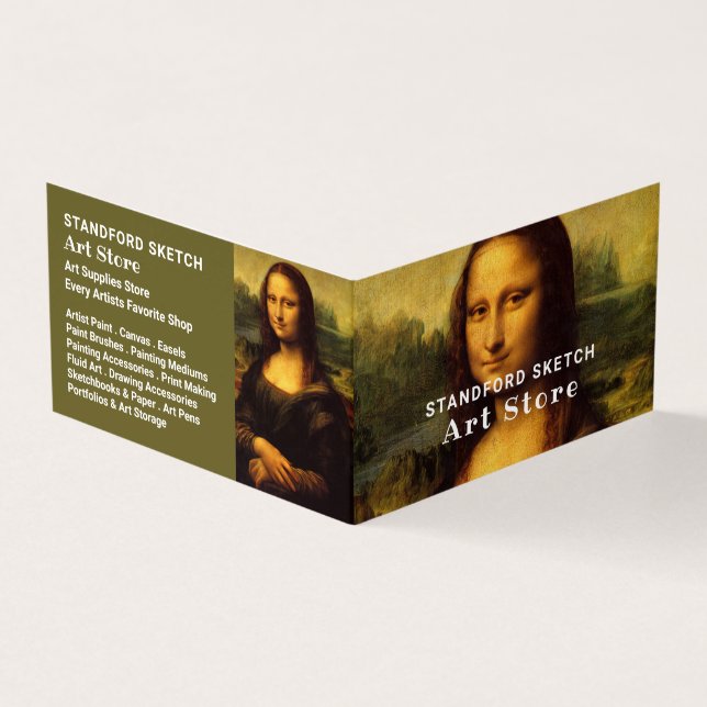 Tarjeta De Visita Mona Lisa, Leonardo Da Vinci, Tienda de suministro (Exterior)
