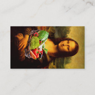 Tarjeta De Visita Mona Lisa Prefiere Comida Saludable