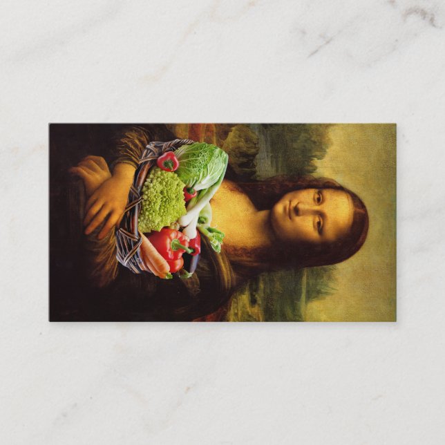 Tarjeta De Visita Mona Lisa Prefiere Comida Saludable (Anverso)