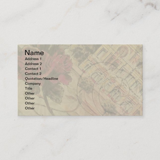 Tarjeta De Visita Monaco Fancy Vintage Riviera Francesa (Anverso)