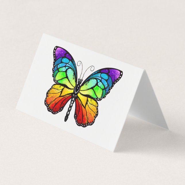 Tarjeta De Visita Monarca de mariposa arcoiris (Anverso)