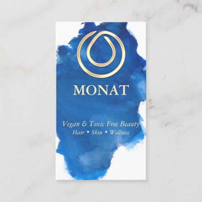 Tarjeta De Visita Monat Blue Business Card (Anverso)