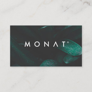 Tarjeta De Visita Monat tropical oscuro