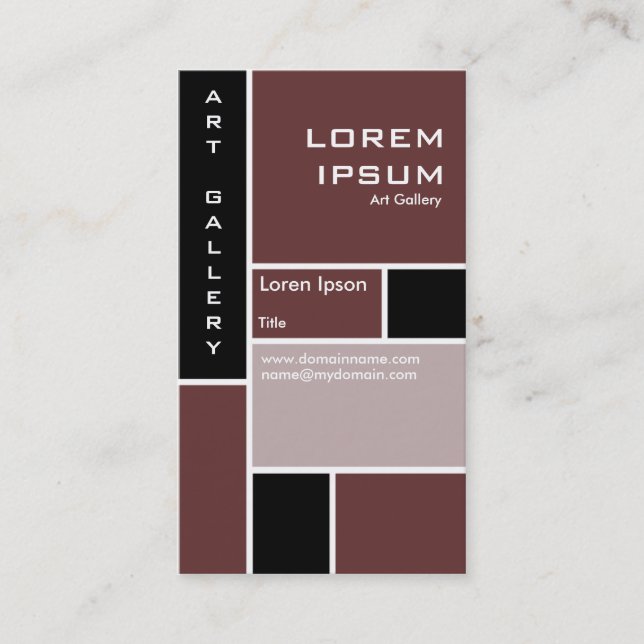 Tarjeta De Visita Mondrian - Brown (Anverso)