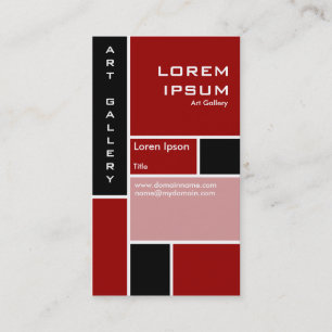 Tarjeta De Visita Mondrian - Maroon