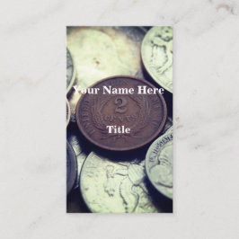 Tarjeta De Visita Moneda de 2 céntimos