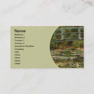 Tarjeta De Visita Monet French Bridge Giverney