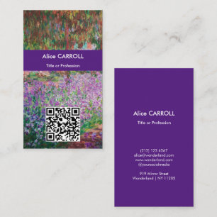 Tarjeta De Visita Monet - Jardín de artistas en Giverny - Código QR