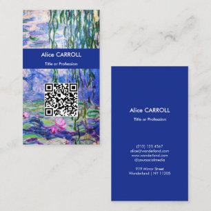 Tarjeta De Visita Monet - Nenúfares / Nympheas 1919 - Código QR