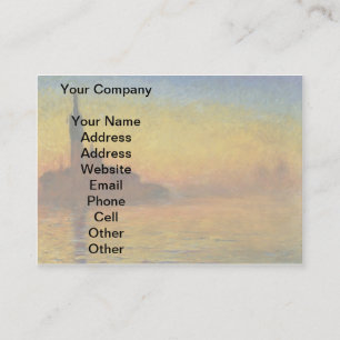 Tarjeta De Visita Monet Sunset Venecia Colorido Impresionismo Arte