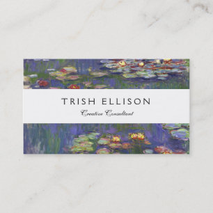 Tarjeta De Visita Monet Water Lilies Masterpiece Pintura