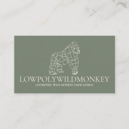 Tarjeta De Visita Mono de gorila de perilla perenne verde