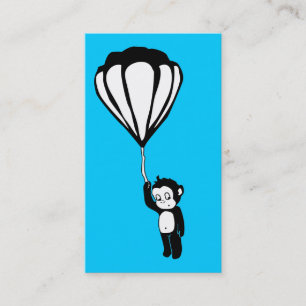 Tarjeta De Visita mono volador: globo de aire caliente