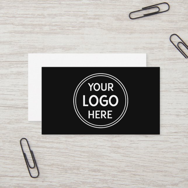 Tarjeta De Visita Monochrome QR Logo | Classy & Clean  (Anverso/Reverso In Situ)