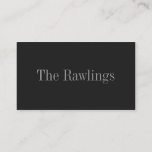 Tarjeta De Visita Monocromático en regaliz