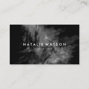 Tarjeta De Visita Monocromo oscuro de la pintura al óleo abstracta