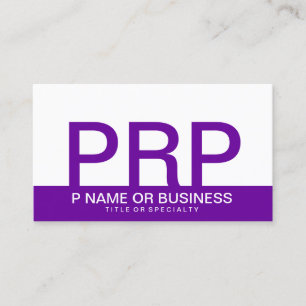 Tarjeta De Visita monografías de PURPLE en negrita