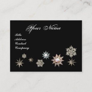 TARJETA DE VISITA MONOGRAM DE ESTRELLAS DE DIAMONIO