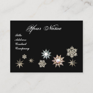 TARJETA DE VISITA MONOGRAM DE ESTRELLAS DE DIAMONIO