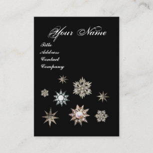TARJETA DE VISITA MONOGRAM DE ESTRELLAS DE DIAMONIO