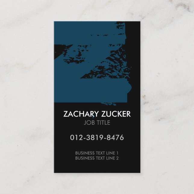 Tarjeta De Visita Monogram Letter Z Business Card (Anverso)