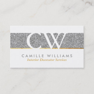 Tarjeta De Visita MONOGRAM LOGO inteligente glamoroso negrita purpur