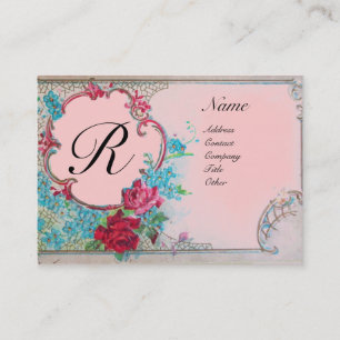 TARJETA DE VISITA MONOGRAM ROMÁNTICO