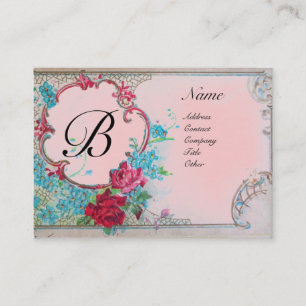 TARJETA DE VISITA MONOGRAM ROMÁNTICO