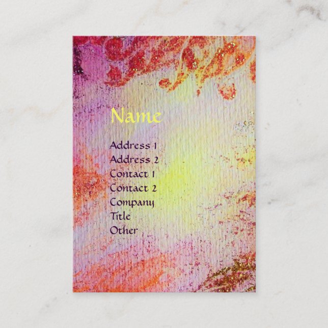 TARJETA DE VISITA MONOGRAMA ABSTRACTO DE MÁGICA DE ORO (Anverso)