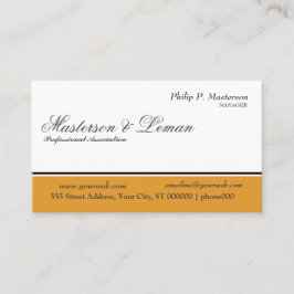 Tarjeta De Visita Monograma adornado clásico limpio conservador de