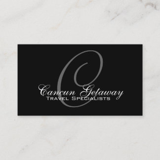 Tarjeta de visita Monograma Agente de viajes