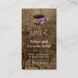 Tarjeta De Visita Monograma, alfarero, artista de cerámica,