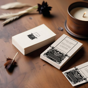 Tarjeta De Visita Monograma antiguo negro y blanco del vintage de la