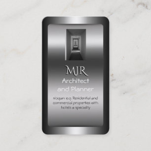 Tarjeta De Visita Monograma, arquitecto y planificador, efecto croma