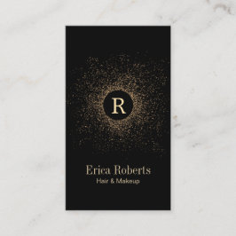 Tarjeta De Visita Monograma Artista de cabello moderno y maquillaje