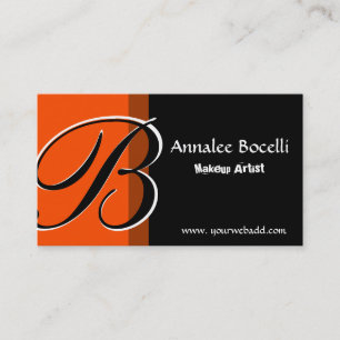 Tarjeta De Visita Monograma artístico maquillador elegante