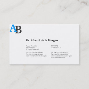 Tarjeta De Visita Monograma Azul