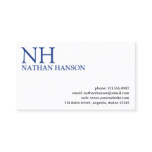 Monograma azul simple moderno