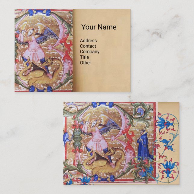 Tarjeta De Visita Monograma B del parque antiguo de St. Michael Arch (Anverso / Reverso)