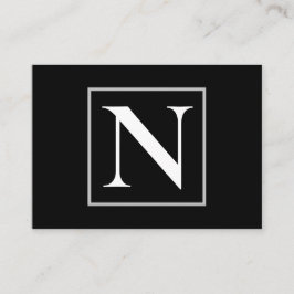 Tarjeta De Visita Monograma blanco y negro