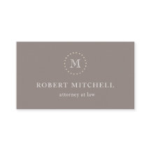 Monograma Brown Elegant Professional Business Card