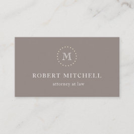 Tarjeta De Visita Monograma Brown Elegant Professional Business Card