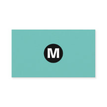 Monograma central - Negro sobre turquesa 6bc3bb