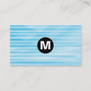 Tarjeta De Visita Monograma central Spot - Azul